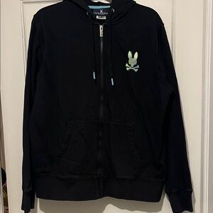 Psycho Bunny Black Zip Up Hoodie